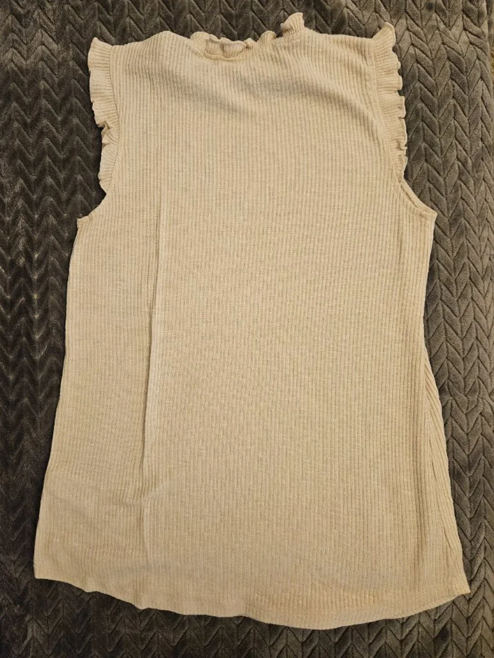 Maurices Ribbed Sleevless Ruffle Top - Picture 3 of 3
